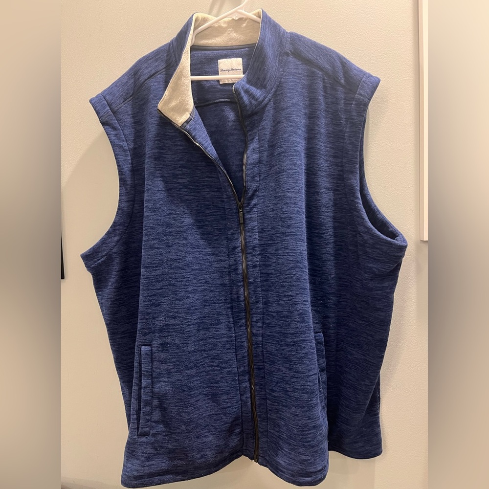 Tommy Bahama Vest Full Zip Pacific Point Eclipse Blue. Size 4XL